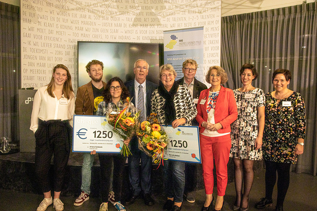Ariana Kalsbeek en Marcella Mesker in de prijzen bij IVIO-Andries Greiner Prijs